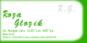 roza glozik business card